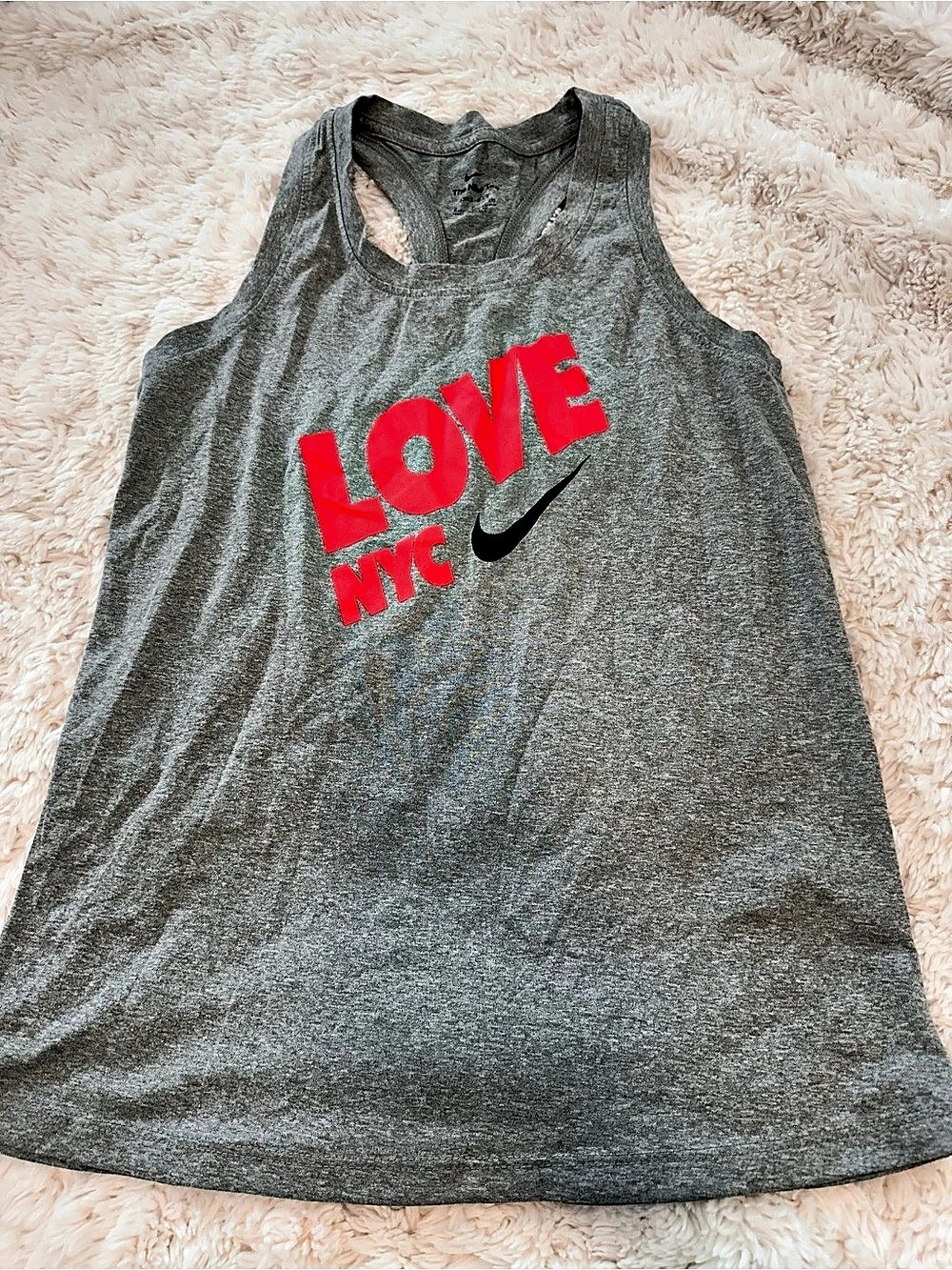 Nike Love NYC Dri-FIT Tank Top Gray Small